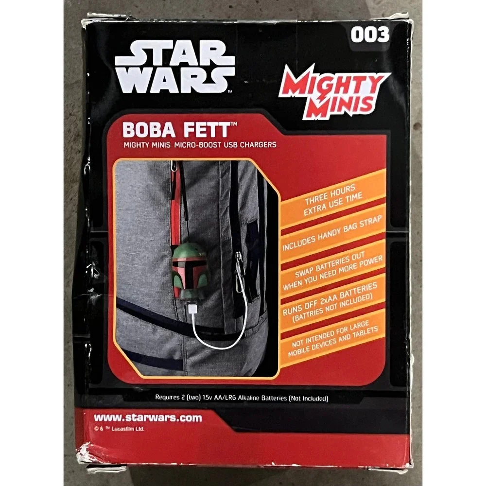 Star Wars Boba Fett Mighty Minis Micro Boost USB Charger